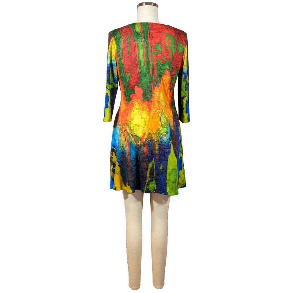 Amma - Made in LA - Rainbow Print Knit Dress - Size XS - Picture 4 of 9